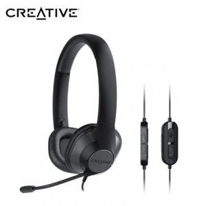 AUDIFONO C/MICROF. CREATIVE HS-720 V2 USB-A 30MM MICROMONITORIZACIÓN NOISE-CANCELLING MUTE LIGERO 135G  BLACK (51EF0960AA000)